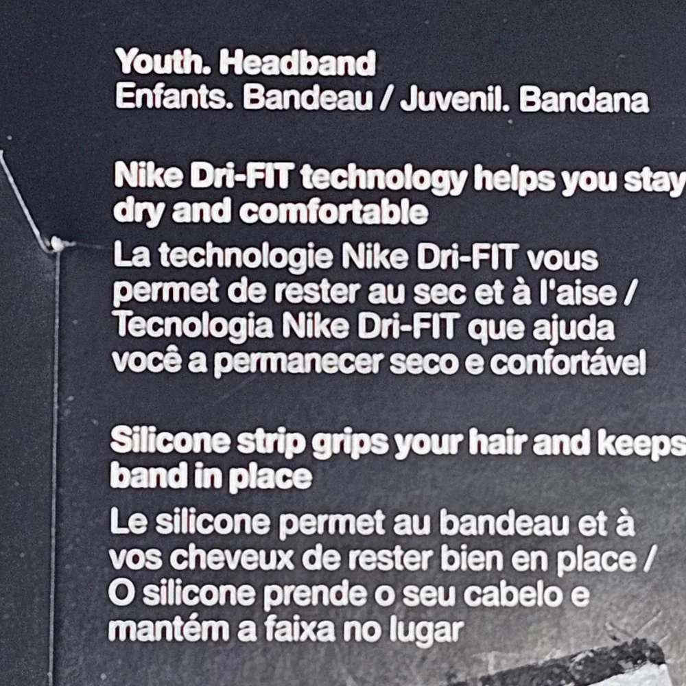 Nike Dri-FIT Youth OSFM Purple Fury Headband Athletic Swoosh Logo